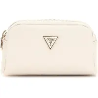 GUESS Utensil zak Double Zip White Logo Multi Wit