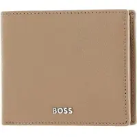 HUGO BOSS Leren Portemonnee Classic Grained Wallet Camel Lichtbruin