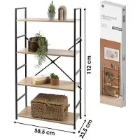 Urban Living "COLORADO" LADDERREK BREED DESIGN MET 4 NIVEAUS 58,5X23,5XH112CM
