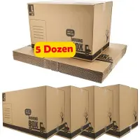 Discountershop Verhuisdozen 95L - 5 Stuks - Stevig & Ruim - 55 kg Draagkracht - 60x40x40 cm