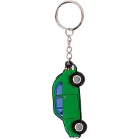 Puckator Sleutelhanger/Tashanger - Fiat 500 Retro Groen - PVC - 3x7cm