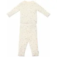 Little Dutch pyjama ecru Meisjes Katoen Ronde hals Bloemen - maat 86/92
