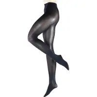 Esprit Cotton eenkleurig katoen panty dames blauw - maat 42-44