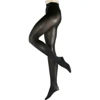 Esprit Cotton eenkleurig katoen panty dames zwart - maat 42-44