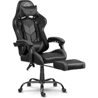 Sofotel Cerber Gaming Stoel – Zwart/Grijs – Ultiem Comfort met Voetensteun