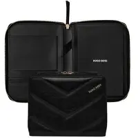 HUGO BOSS Schrijfmappen Triga Conference Folder Black Zwart