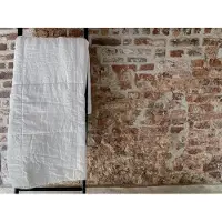 Passion for Linen Plaid Amy Off White-240 x 260 cm