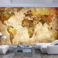 Karo-art Fotobehang - Oude wereldkaart