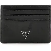 GUESS Leren Kaarthouder Mito Card Case Black Zwart