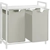 Mazazu MIRA Home - Wasmand - Wassorteerder - 2 Waszakken - 2x46 Liter - 73x33x72