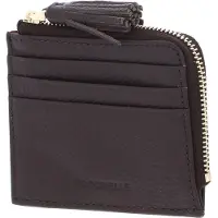 Coccinelle Leren Kaarthoes Tassel Credit Card Holder Fondant Brown Donkerbruin