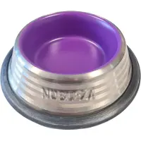 Nobleza RVS Voerbak Hond en Kat - Drinkbak - Anti-Slip - 15,9 cm - Paars