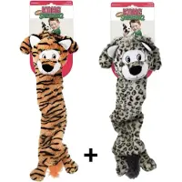 Kong stretchezz jumbo sneeuwluipaard en tijger Xl 58 cm