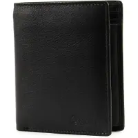 Esquire Leren Portemonnee RFID Small Billfold Wallet Black Zwart