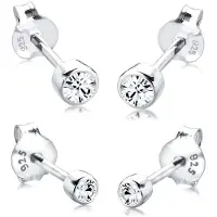 Elli oorstekers van 925 sterling zilver (2 paar)
