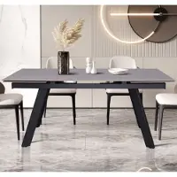 Rousseau Uitschuifbare eettafel Hertha | 160/240 x 90 x 76 cm | Grijs/Steen