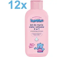 Bambino - 2in1 Body & Hair Wash Gel - Douchegel & Shampoo - 12x 400 ml - Voordeelverpakking