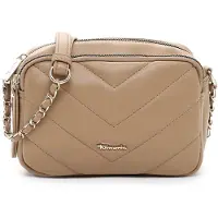 Tamaris Schoudertas Madlin Handbag with Zipper Taupe