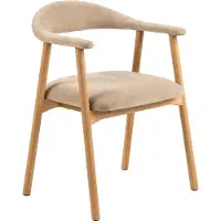Ebuy24 Addi Eetkamerstoel Met Armleuning Stof Beige