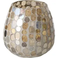 Boltze – Windlicht – Waxinehouder – Kemis – Glas – Mozaïek – 12×13.5cm – Handgemaakt