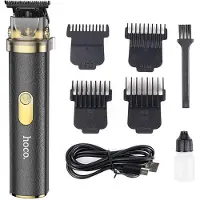 Hoco Tondeuse - Tondeuse Mannen - Trimmer - Baardtrimmer - Baardtrimmer Mannen - USB Oplaadbaar - Ruis Onderdrukking - Stainless Steel - Cadeau -Zwart