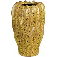 Mica Decorations Vaas Thom - 20x20x30 cm - Keramiek - Geel