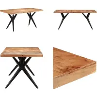 vidaXL Eettafel 160x80x76 cm massief acaciahout