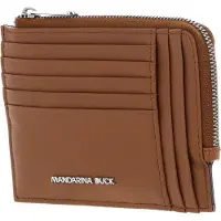 Mandarina Duck Leren Kaarthouder Mellow Urban Wallet Indian Tan Bruine