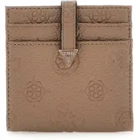 GUESS Kaarthoes Cresidia Tab Card Case Dark Taupe Bruine