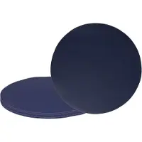 Wicotex Placemats Uni - 6x - donker blauw - rond 38 cm - anti slip laag - Teflon coating toplaag