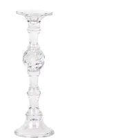 L'Authentique Rasteli Kaarsenhouder-Kandelaar voor tafelkaars Glas D 12 cm H 30,3 cm