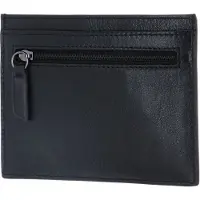 Valentino Leren Kaarthouder David Wallet Nero Zwart