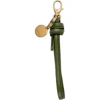 Fossil Leren Sleutelhanger Keyfob Key Ring Tarragon Groene