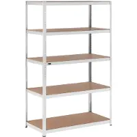 MSW Stellingkast - 120 x 60 x 200 cm - voor 5 x 150 kg - Grijs