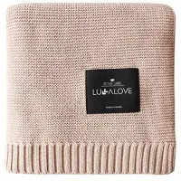 Lullalove Bamboe Dekentje Karamel Beige 80x100 cm
