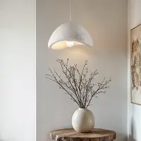 LumenXL Wabi Sabi Hanglamp Cemento wit steeneffect - 38 x 30 cm