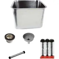Ich-zapfe Roestvrij stalen spoelbak Gastronorm - 40x40x30 cm