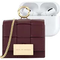 IDEAL OF SWEDEN , Hoesje geschikt voor Apple AirPods Alle Generaties - Braided Series met Verstelbare Schouderband, Rood