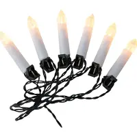 Anna's Collection Kaarsen lichtsnoer - 2x - 30 LED kaarsen - 750cm - warm wit -kerstverlichting
