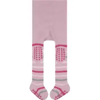 Falke Multi Stripe Noppen op de zool katoen panty baby roze - maat 62-68