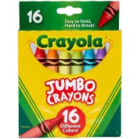 Crayola Jumbo Krijtjes, Assortiment Kleuren, Geweldige Krijtjes voor Peuters, 16 Stuks