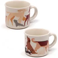 Puckator Barks Hond Set 2 porselein Espresso kopjes