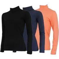 Campri 3-Pack - Skipully - Wintersportpully - Dames - Black/Navy/Salmon (654) - maat XL