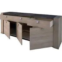 Trasman Dressoir Iris | 220 x 48 x 80 cm | Brown Oak