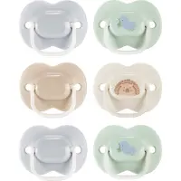 Tommee tippee Anytime Fopspenen, 0-6m, 6 stuks, symmetrische speen zit altijd rechtop, BPA-vrije fopspeen van silicone, orthodontisch ontwerp, mengkleuren