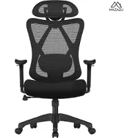 Mazazu MIRA Home - Bureaustoel - Stoel - Zwart - Mesh - 68x66x125cm