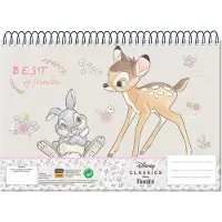 Disney Bambi - A4 - Spiraal - schetsboek - 30 pagina's - tekenblok