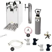Ich-zapfe Complete set - Biertap - Kontakt 40 - 2-kraans, 50 liter/u - Beertender - Thuistap - Bierkoeler - met 2x NC Adapter