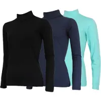 Campri 3-Pack - Skipully - Wintersportpully - Dames - Black/Navy/Aruba blue (552) - maat L