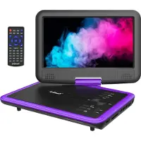 IeGeek 11,5" draagbare dvd-speler - 9,5" oogbeschermend scherm - oplaadbare batterij met een gebruiksduur van 5 uur - met USB-poort